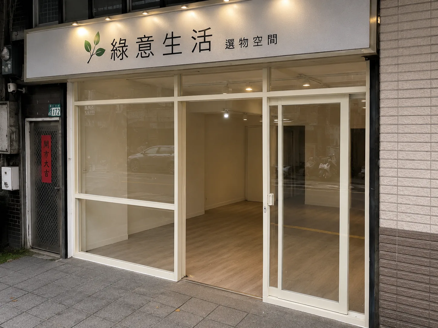 高雄苓雅區服務｜店面白框落地玻璃門面